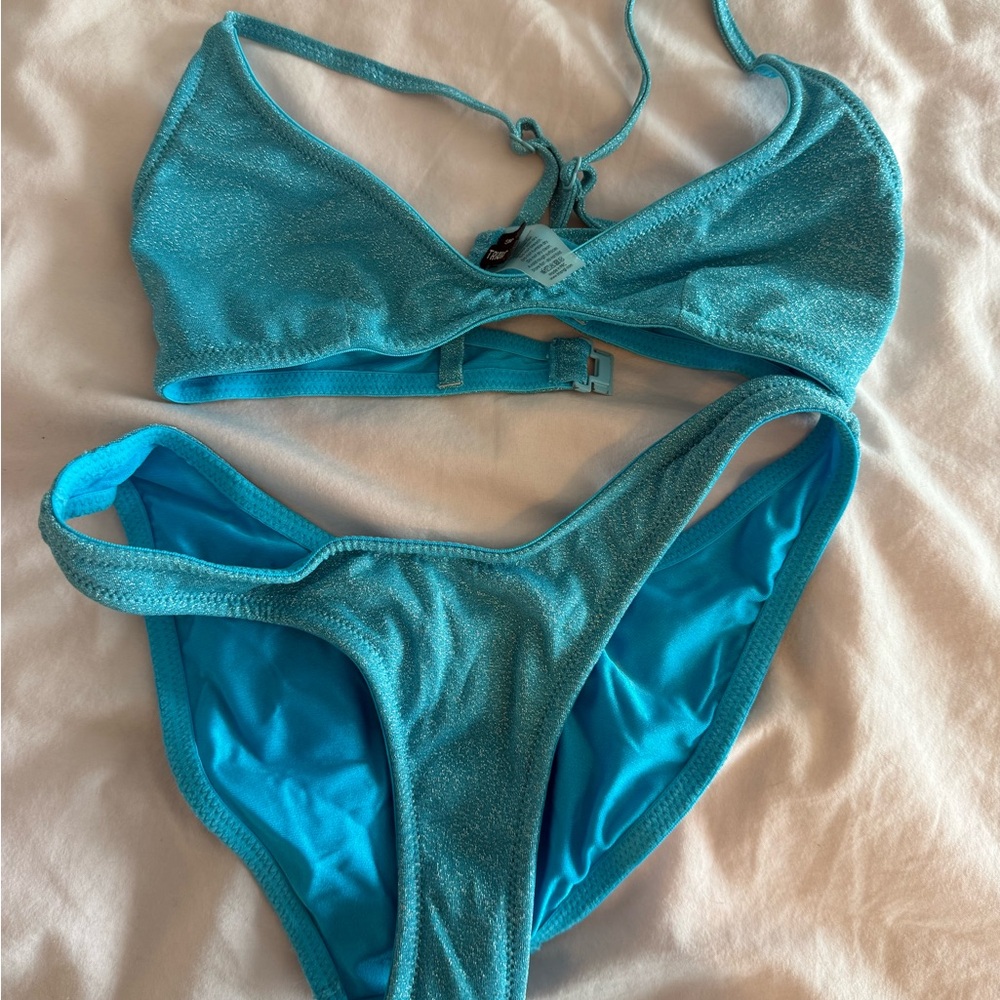 Triangl Swimwear sparkly Blue Bikini